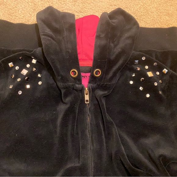 Jenni by Jennifer Moore Velour Zip Up Hoodie - Picture 4 of 4